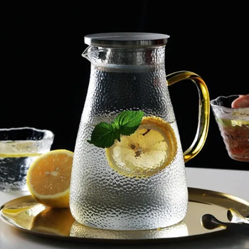 Copo de Água, Jarra de Suco Jarra de Limonada Flor de Chá de Panela de Água Quente/Fria à prova de Calor de Vidro Transparente Bule de chá
