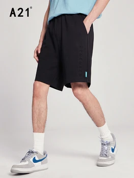 A21 Moda masculina Letra Impressa de Esportes de Shorts para o Verão 2022 Casuais Novo Cordão Shorts Folgado Macho Solta Simples Calças
