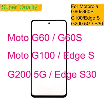 Para Motorola Moto G60 G60S G100 G200 5G Tela de Toque Frontal Externa do Vidro do Painel Para Moto Borda S S30 LCD Com Lente OCA Cola