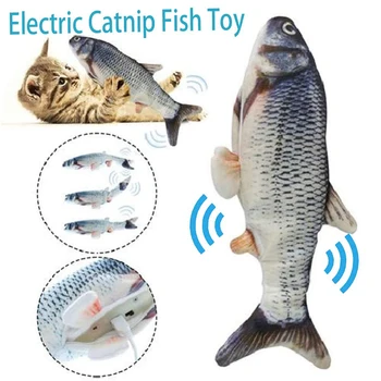 Eletrônica de peixe Gato de Brinquedo Elétrico de Carregamento USB de Simulação de Peixe Brinquedos para Cão, Gato de Mascar Jogar Mordendo de Suprimentos