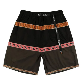 21SS tiger stripe KAPITAL shorts de correspondência de cores ajuste solto KAPITAL shorts versátil homens mulheres high street KAPITAL shorts