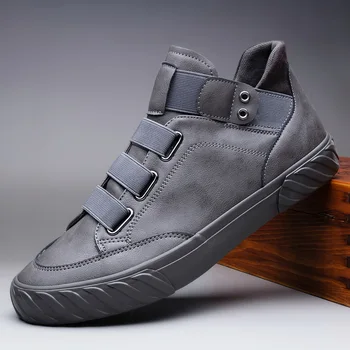 Homens Sapatos Da Moda, Sapatos De Couro Macio E Respirável Outono Laço Confortável E Casual Sapatos Ao Ar Livre Masculino Tênis Sapatos