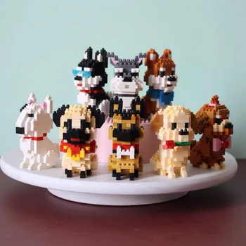 Balody Husky Mini Blocos De Construção De Cachorro De Shiba Mike Cão De Diamante Tijolos Criativo Schnauzer Modelo Animal De Brinquedos Para As Crianças Do Presente