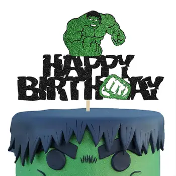 Feliz Aniversário Bolo Topper Para Vingadores Super-Herói Tema De Festa De Aniversário, Decoração De Festas Para A Marvel Decoração Do Partido