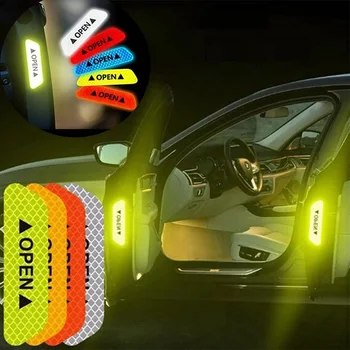 Novo Porta do Carro Adesivos de Segurança Universal, Marca de Aviso ABERTO Alta Fita Reflexiva Automático de Segurança de Condução Tiras Reflexivas Acessórios