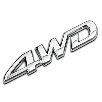 1 PCS 3D Confiável Carro Chrome 4WD Deslocamento Emblema Emblema de Todas as Rodas Auto adesivos dropshipping de Carro Estilo