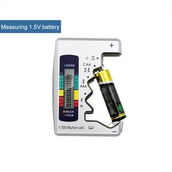 Universal Digital LCD Testador de Bateria Verificador C D N AA, AAA e 9V 1,5 V Célula de Bateria Fonte de Alimentação de Teste do Monitor