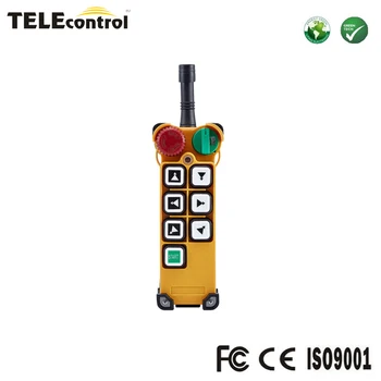 Telecontrol Telecrane compatíveis com 6 canais de dupla velocidade botões de guindaste sem fio de rádio de controle remoto F24-6D transmissor, controlador de