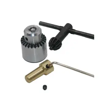 Micro Mandris de Broca Motor da Mandíbula de Fixação de 0,3-4 mm Cone Montado Mandril com Chave de 3,17 mm de Bronze Mini Electric do Eixo