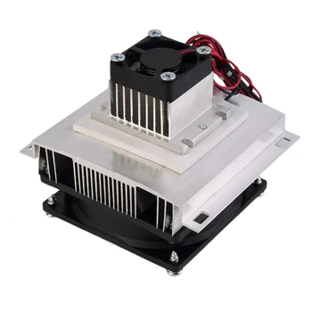 60W Termoelétrico de Peltier Cooler de Refrigeração do Semicondutor Condicionador de Ar do Sistema de Arrefecimento com o Ventilador de Refrigeração Peltier Kit