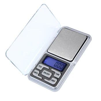 1pcs Mini Eletrônico do Bolso de Digitas Escala Jóias de Calibração de Balança de Pesagem Portátil Função de Contagem LCD Azul