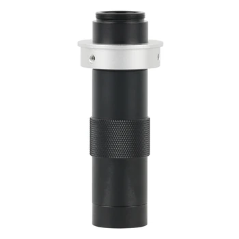 Indústria Microscópio com Câmera C Mount Lente de Vidro 150X Lupa de Ampliação de Zoom Ajustável Ocular