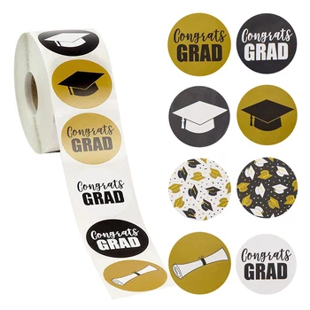8 projetos Rodada graduação adesivos de graduação e tampas diploma etiquetas estudante papelaria grad adesivos