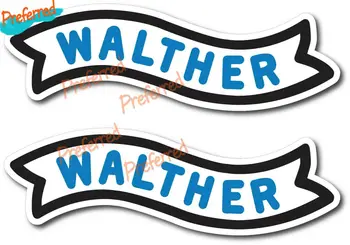 2x Walther etiqueta Autocolante Vinil Americana Janela do Carro pára-choque do Tronco de um Capacete de motociclista Caderno Estilo de Decalque de PVC