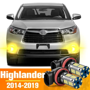 2pcs DIODO emissor de Luz de Nevoeiro da Frente do Bulbo Acessórios Para Toyota Highlander 2014-2019 2015 2016 2017 2018