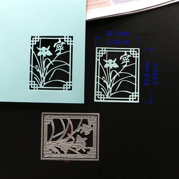 DUOFEN de CORTE de METAL MORRE 4 Chinês de sorte plantas daisy bambu ameixa orquídea estêncil DIY Scrapbook Papel Álbum 2021 novo
