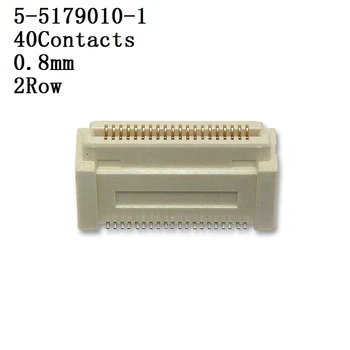 TE CONNECTIVITY-Conector 5-5179010-1,2,3,4,5 Conector, Cabeçalho, 40 Contatos, de 0,8 mm de espessura, Linha 2, o Soquete 5 unids/lote