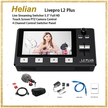 Helian LIVEPRO L2 Plus Multi-Câmera Switcher de Vídeo Streaming ao Vivo de Câmara PTZ Controle de tela Verde recorte 5.5