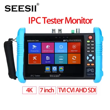SEESII de 7 polegadas 4K 1080P IPC Câmera do CCTV do Testador Monitor TVI CVI AHD SDI CVBS de Teste Analógico Suporte HDMI Tela de Toque wi-FI 8GB