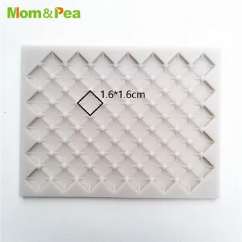Mom&Pea GX292-5 Quilting de Costura Molde de Silicone, a Decoração do Bolo Fondant de Bolo 3D Molde de qualidade Alimentar