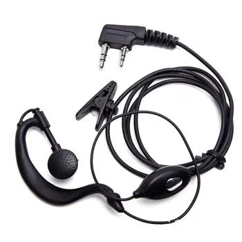 2-pin Head-mounted Walkie-talkie Microfone de Fone de ouvido Walkie-talkie Rádio de Segurança de Fio Fone de ouvido