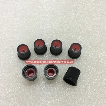 10pcs plástico vermelho botão de controle de volume botão potenciómetro para o encoder do potenciômetro de 6mm 1/4