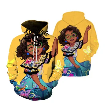 Marca Disney dos desenhos animados Encanto senhora hoodies Impressos em 3D Mens Moletom Unisex meninos de banda desenhada da menina Encanto Camisola de mangas compridas 5XL