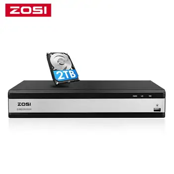 ZOSI HD 1080P 16CH DVR de Vigilância de Gravador de Vídeo H. 265 P2P DVR Gravador de Monitoramento de Telefone Para a Câmera de Segurança do Sistema