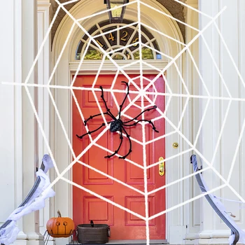 1.5/2.5 m Preto Branco teia de Aranha Decoração de Halloween Terror Partido Bar Casa Assombrada de Decoração de Casa de Teia de aranha da Festa de Suprimentos