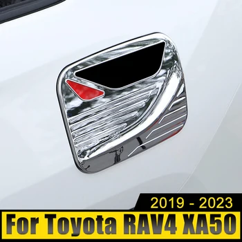 Para Toyota RAV4 XA50 2019 2020 2021 2022 2023 RAV 4 Híbrido de Carro ABS de Combustível Tampa do Tanque Tampa do Óleo Guarnição Autocolante de Decoração de Acessórios