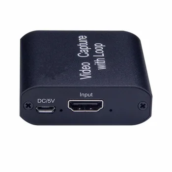 HDMI compatível com Placa de Captura de Vídeo Liga de Alumínio USB Para HDMI compatível com Saída de Loop HD Placa de Captura de Vídeo Suporte 4K*2K