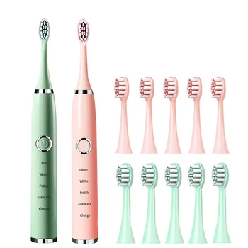 2022 Sonic Escovas de dentes Elétricas, para Adultos, Crianças Temporizador Inteligente Recarregável de Clareamento de dentes Escova de IPX7 Impermeável 8 Cabeças