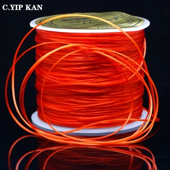 C. YIP KAN 60M Importados 0,6 mm alongamento Elástico de Cristal Seqüência de Linha de Corda de fio de Rolo Frisado Vertente Pulseira DIY Fazer Multi Cor