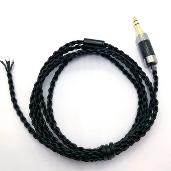 RY-c16 1,2 m DIY de Substituição do Cabo de 3,5 mm banhado a Prata Atualizado Fio 4 fio de arame cabo Para Reparo de DIY, APARELHAGEM hi-fi fone de ouvido do cabo