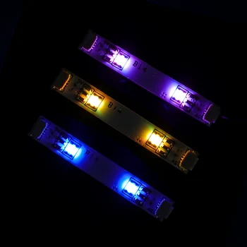 BriksMax Diodo emissor de Luz, Acessórios Para DIY Fãs 3 pçs/Pack de 4 Pinos RGB Luzes de Tira Com Adesivo Compatível Com o Modelo de Bloco de Construção