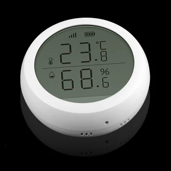 Tuya Inteligente Zigbee Temperatura do Sensor de Humidade Interior de Controle sem Fio Smart Home Sensor com Display