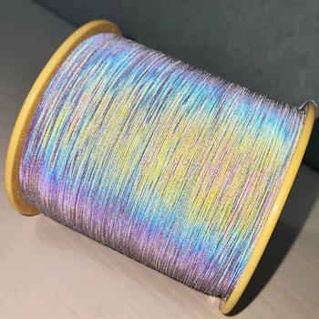 Colorido Reflexiva Tecido de Seda Reflexiva de Tricô Thread para DIY Roupas de Saco de Vestuário do Material de Reflexão