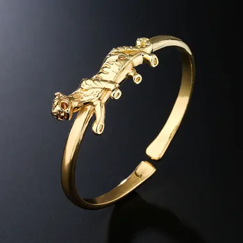 Clássico Leopard Pulseiras Para As Mulheres, A Marca De Moda Animal Bonito Strass Casamento Jóias Banhados A Ouro Bracelete De Cristal