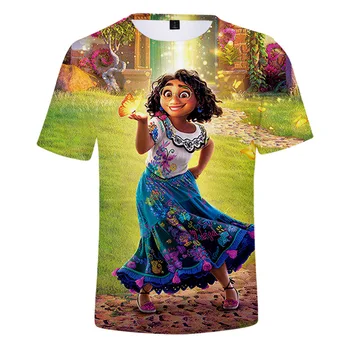 Novo Encanto Mirabel Roupas De Crianças T-Shirts Disney T-Shirts Para Crianças Desenhos De Moda Kawaii Anime Tops Menino Roupas De Menina De Camiseta