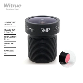 Witrue Lente HD 5.0 Megpixel M12 Montagem de 3,6 mm F1.8 1/2.5
