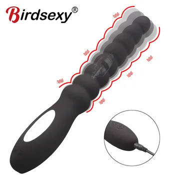 10 Velocidade Anal com Vibrador Anal Esferas de Massagem de Próstata Motor Dupla Butt Plug Estimulador de Carga USB Vibradores, Brinquedos do Sexo Para Homens Mulheres