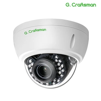 G. Artesão 5X IP POE Câmera Vandalproof Zoom Óptico SONY 5MP 4K IR de Visão Noturna de Segurança CCTV H. 265 de Áudio, Vídeo Vigilância