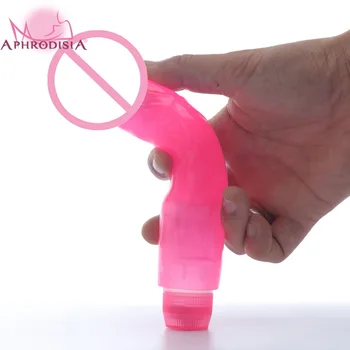Cor-de-rosa/Azul Multispeed Realista Vibrador Vibrador, à prova d'água Soft Geléia de balas Poderoso G Vibe, Brinquedos Sexuais para as Mulheres