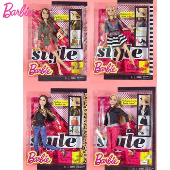 Barbie Original Estilo de Bonecas De 2014, a Estrela da Moda Sonho Mansão Articulada Corpo Articulações Mover Princesa Brinquedos para Meninas Fashionista Conjunto