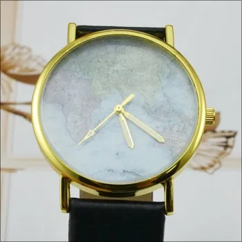 2022 Senhoras Relógios Womage Moda Mapa Relógios pulseira de Couro Relógios de Quartzo Mulheres Relógios de Baixo Preço Dropship montre femme