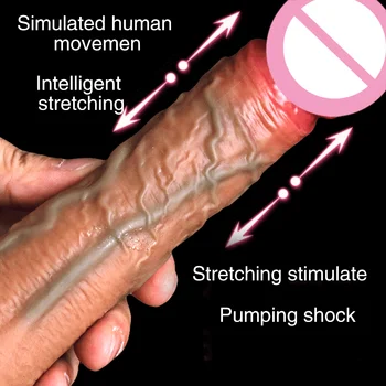 Aquecimento Realista Vibrador Vibrador Brinquedos Sexuais Para Adultos Homens Mulheres Gays Silicone Pau Vibrando Pênis Anal, Estimulador Vagina Massager