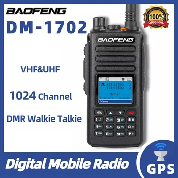 Baofeng Dmr Walkie Talkie DM-1702 Digital Móvel Terminal Portátil De 1024 Canais UHF VHF 2 Dual Slot de Tempo Duas Vias de Rádio DM 1702