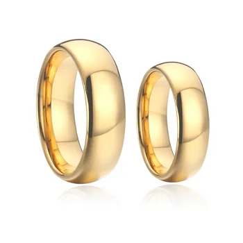 100% de Ouro de carboneto de tungstênio dedo o anel de Casamento, Aliança de casamento banda par de anéis para homens e mulheres 2/4/6/8 mm