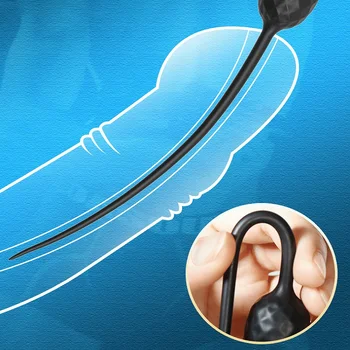 NOVO 10 Velocidade Longo da Uretra Vibrador Cateter Pênis Plug Brinquedos Sexuais para os Homens de Vibração da Uretra Som Dilatador Massageador Vibrador Vibrador