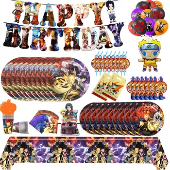 Uzumaki Naruto Ninja Cartoon Festa De Aniversário, Decoração, Suprimentos Para Festa De Aniversário De Criança Mesa De Plano De Fundo Do Chuveiro De Bebê Adesivo De Brinquedos